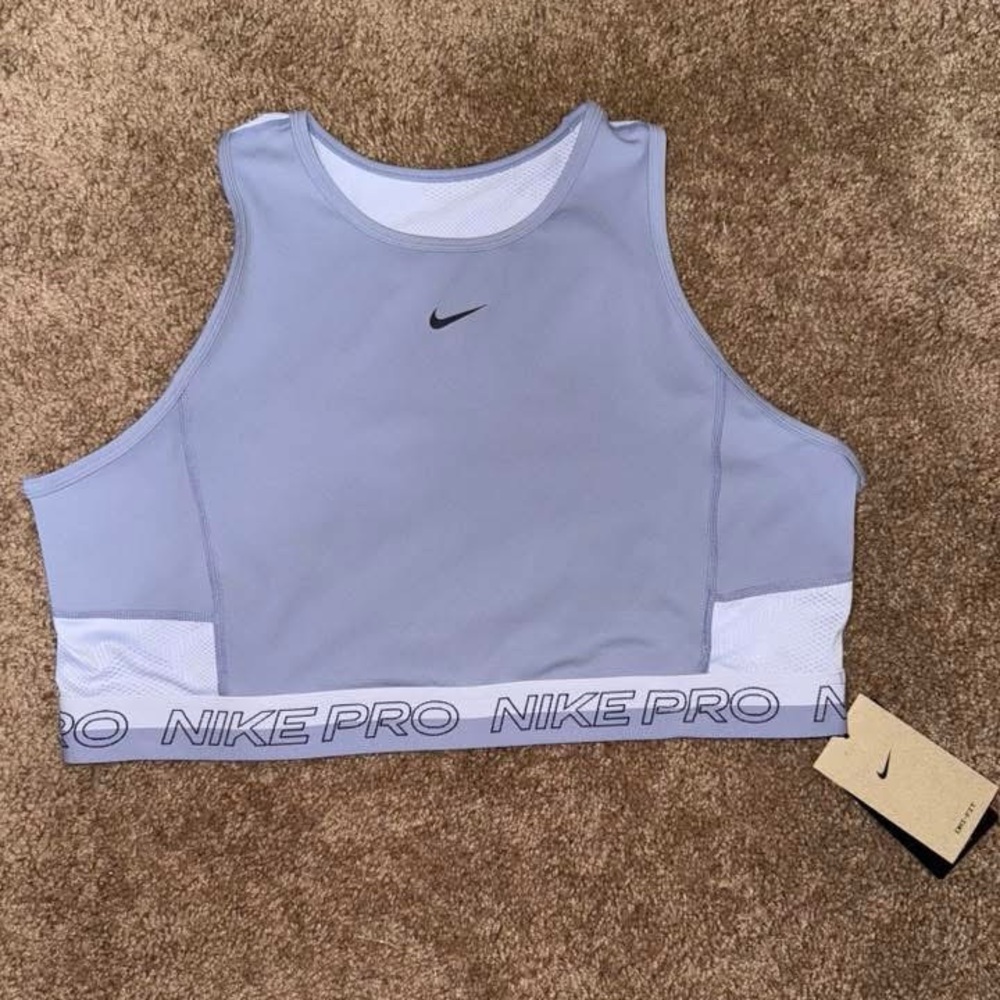 SOLD**Nike Purple and Blue Fitted Crop Tank Top